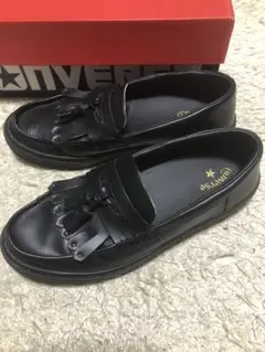 コンバース　タッセル　ローファー　フリンジ　ブラック　黒　24cm US5.5 2026年最新】converse ローファー タッセルの人気アイテム - メルカリ