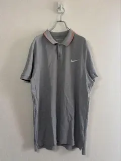NIKE GOLF SPORT ポロシャツ グレー オレンジライン メンズ Lのサムネイル