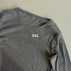 MUJI／婦人／なめらかリブ編みクルーネック長袖Ｔシャツ／ライトブルー／XXL