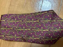 HERMES シルク ネクタイ ワインレッド