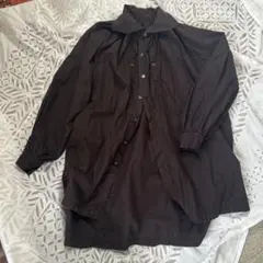 未使用タグ付き☆GEOFFREY B.SMALL ブラックシルクボウタイブラウス 