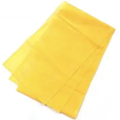 ☆新品未使用☆黄色系花模様化繊へこ帯　兵児帯　飾り帯