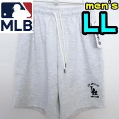【新品】ドジャース　ハーフパンツ　LL　メンズ　MLB公式　LA　灰　半ズボン