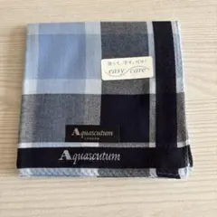 Aquascutum ハンカチ チェック柄 ブルー系のサムネイル