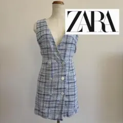 ZARA ザラ　ツイード　ミニワンピース