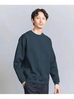 BEAUTY&YOUTH　クレープ フリース クルーネック スウェット