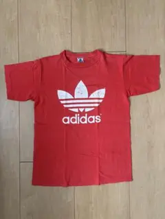 80sアディダス両面プリントロゴTシャツ USA製 万国旗タグ　サイズL