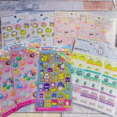 Sanrio昭和平成サンリオオールスターズ　9セット ホログラムシール　アイロン