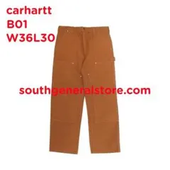 USA製 カーハート Carhartt B01 W36L30 ダブルニー BRN