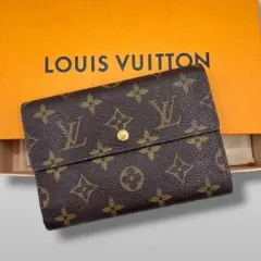 상태좋음 LOUIS VUITTON ルイヴィトン 3つ折り財布 モノグラム パピエ