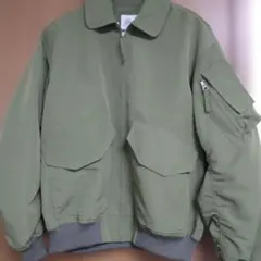 美品　Gloster 衿付きMA-1 フライトジャケット オリーブグリーン 　Ｍ