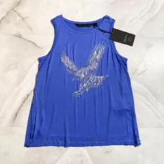 A16441 未使用 ハーレーダビッドソン イーグル刺繍タンクトップ 青M