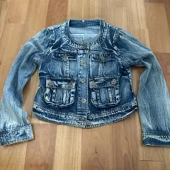 クロップドデニムジャケット・ライトブルー