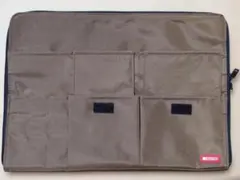 ノートPCインナーケース 340mm×240mm カーキ 4ポケット