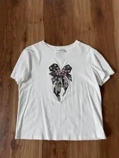 CHANEL リボンモチーフ 半袖Tシャツ ホワイト サイズ38のサムネイル