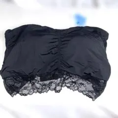 黒 レース付き ベアトップ Ｌサイズ