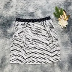 ZARA ザラ (S) ミニ丈 タイトスカート ドット柄 バイカラー ギャル