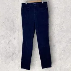 タルボット ストレートパンツ 裾ストレート 6 紺 綿 普段着のサムネイル