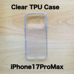 【iPhone17ProMax】シンプルカラー ソフトケース クリア
