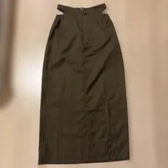 【美品】Solaceブラウンストライプ タイトスカートのサムネイル
