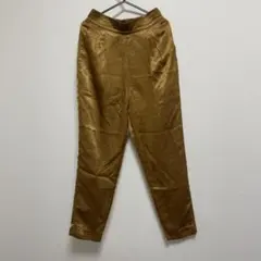 CREDONA ワッシャーサテンパンツ キャメル ウエストゴム フリーサイズ