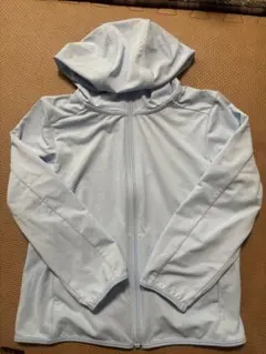 4/13まで！ ユニクロ ライトブルー メッシュパーカー 110cm