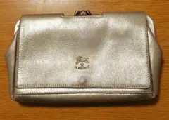 レアカラー ゴールド イルビゾンテ がま口 財布 ポーチ クラッチバッグ