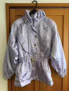 スキーウェア　薄紫色 花柄刺繍ジャケット