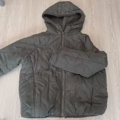 神戸レタス　チャコールグレー キルティング フード付　ダウン　リバーシブル　ボア
