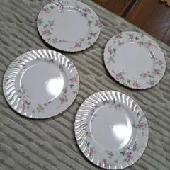 たち吉 リッチフィールド ケーキ皿 花柄 4枚セット
