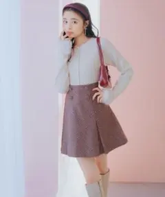 WILLSELECTION バックスピンドルボックスタックミニスカートのサムネイル