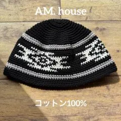 ハンドメイド　クラッシャーハット バケットハット ビーニー★ネイティブ柄