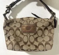美品 COACH コーチ　アクセサリーポーチ　ハンドバッグ