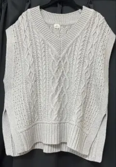 GREEN LABEL RELAXING ニットベスト ライトグレー