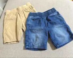デニム　ハーフパンツ 2枚セット