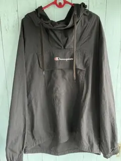 Champion ブラックナイロンジャケット L