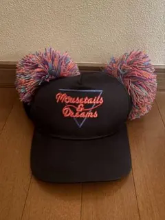 ミッキーマウス風耳付きキャップ