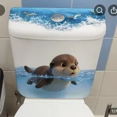 ラッコ　トイレステッカー