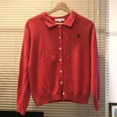 U.S. POLO ASSN. 長袖 ニットシャツ レッド Lのサムネイル