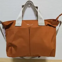 ほぼ新品 Wpc.patterns ２WAYトートバッグ 茶色
