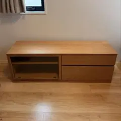 値下げ【送料込み・たのメル便】無印良品　木製ＡＶラック・幅110cm Amazon｜無印良品 木製AVラック・幅150cm・オーク材 幅150×奥行