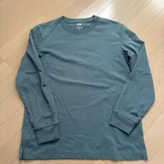 UNIQLO エアリズムUVカットクルーネックT（長袖）グリーン