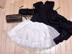 ゴスロリドレス 黒 Mサイズ セット