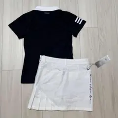 新品】アディダスゴルフ 上下セットアップ ニットポロ＆プリーツ 