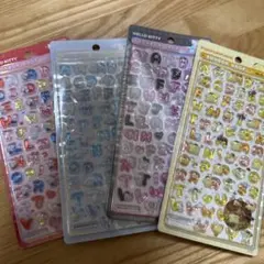 【正規品・匿名配送】ボンボンドロップシール サンリオ moji 文字 4枚セット