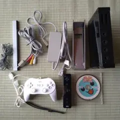 Nintendo Wii 本体 ブラック ゲームソフト付き 動作確認済