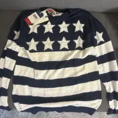 TOMMY JEANS 星旗柄 ニット セーター Sのサムネイル