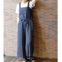 ジャーナルスタンダード リネン サロペット ネイビーのサムネイル