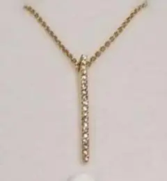 スタージュエリーK10★50cm0.06ctダイヤバー三尋木とのコラボネックレス