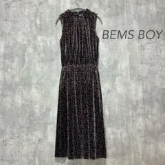 BEMS BOY べロア　リバティ柄ノースリーブワンピース
